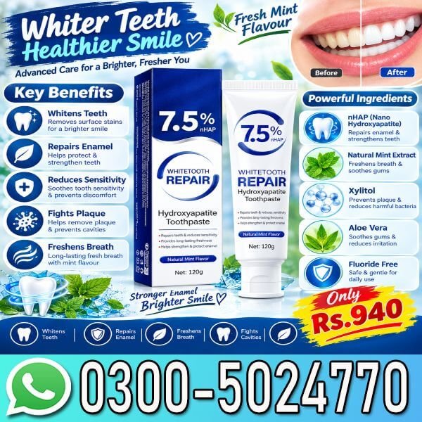 7.5% White Tooth Repair Hydroxyapatite Toothpaste Price In Pakistan