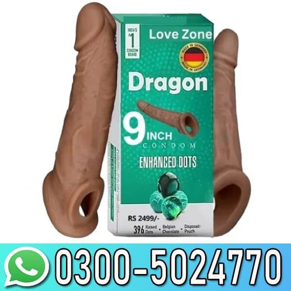 9 Inch Premium Dragon Silicon Condom In Pakistan