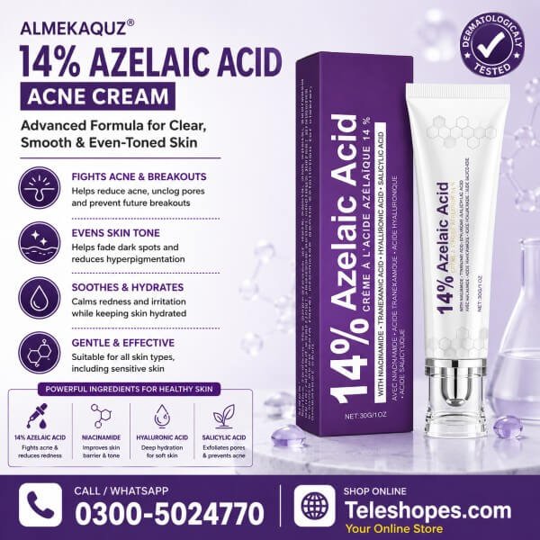 Almekaquz Azelaic Acid 14% Acne Cream In Pakistan