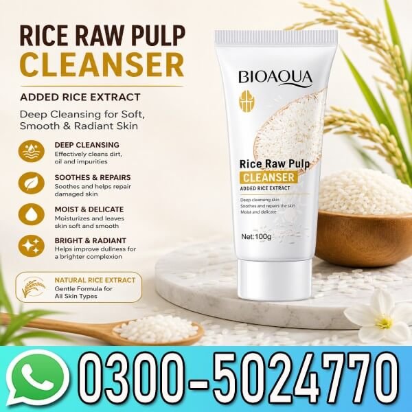 Bioaqua Rice Raw Pulp Cleanser In Pakistan