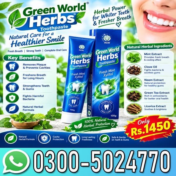 Green World Herbs Toothpaste In Pakistan
