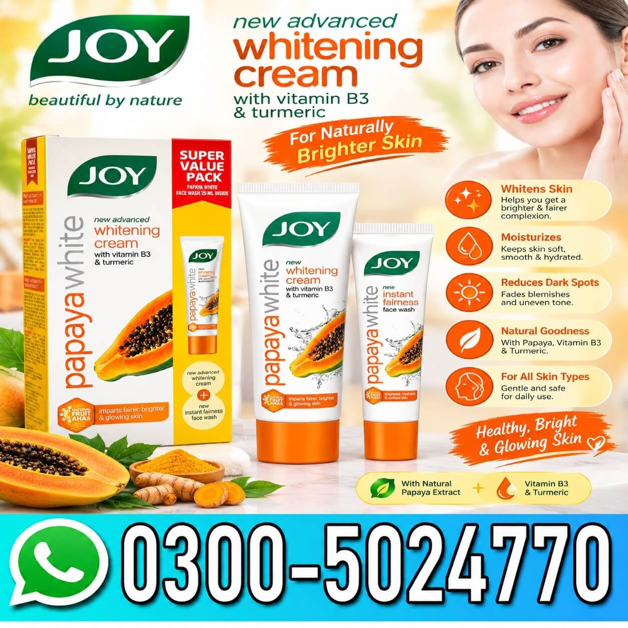 Joy Papaya Brightening Cream In Pakistan