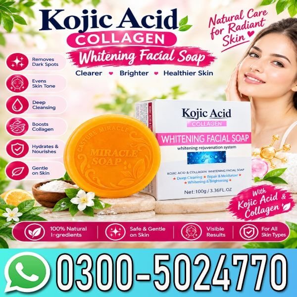 Kojic Acid Whitening Facial Soap In Pakistan