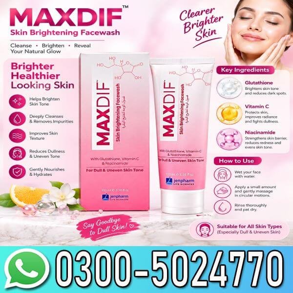Maxdif Whitening Face Wash In Pakistan