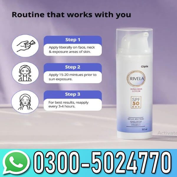 Rivela Sunscreen Lotion In Pakistan