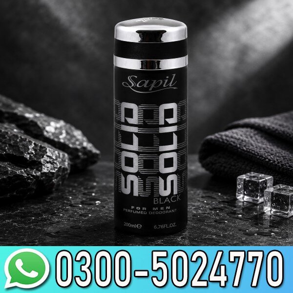 Sapil Solid Black Body Spray Price In Pakistan