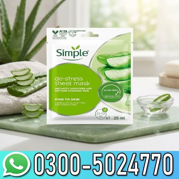 Simple De Stress Sheet Mask 23ml Price In Pakistan