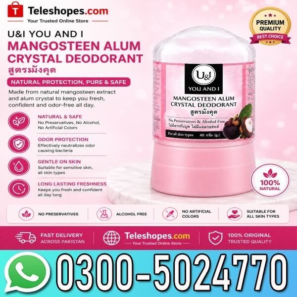 U&I Mangosteen Alum Crystal Deodorant 45g In Pakistan