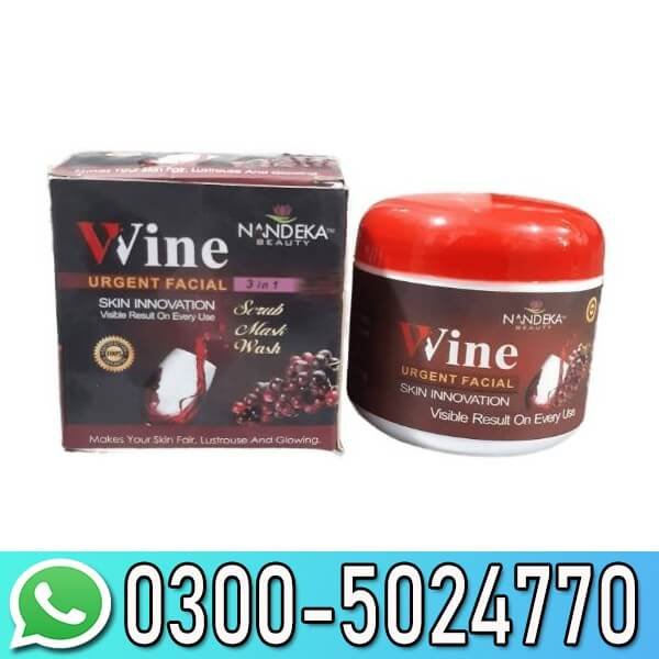 Urgent Facial 3-in-1 Wine Nandeka Beauty Mask Scrub Wash Price In Pakistan