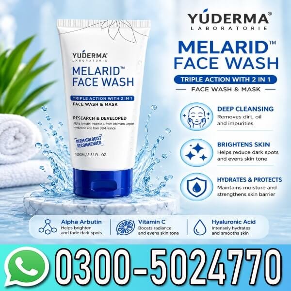 Yuderma Melarid Triple Action Face Wash In Pakistan