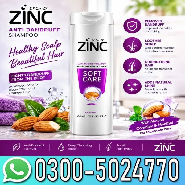 Zinc Soft Care Almond Anti-dandruff Shampoo Price In Pakistan